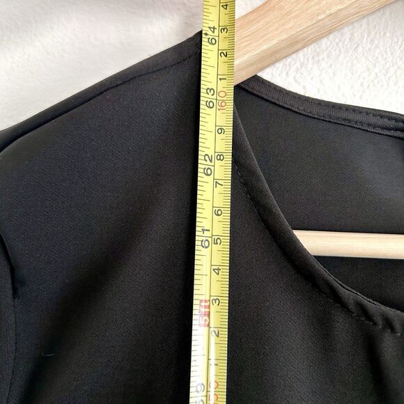 NWT LULUS ‘Conversation Piece’ Size M Black Maxi Dress Backless Cutouts USA Made - Picture 13 of 14